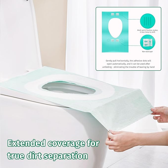 Toilet Seat Covers Disposable for Toddlers & Adults,28 Pcs Keep Warm Extra Large Thickening Waterproof, Portable Package for Travel,Kids Potty Training