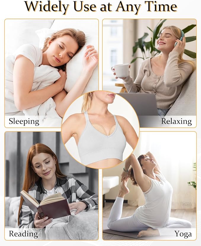DLMDML 2Pcs Castor Oil Pack for Breast, Reusable Organic Castor Oil Wrap Breast Pad, Anti Leak Breast Nursing Pads for Women Relaxing Sleeping (Khaki)