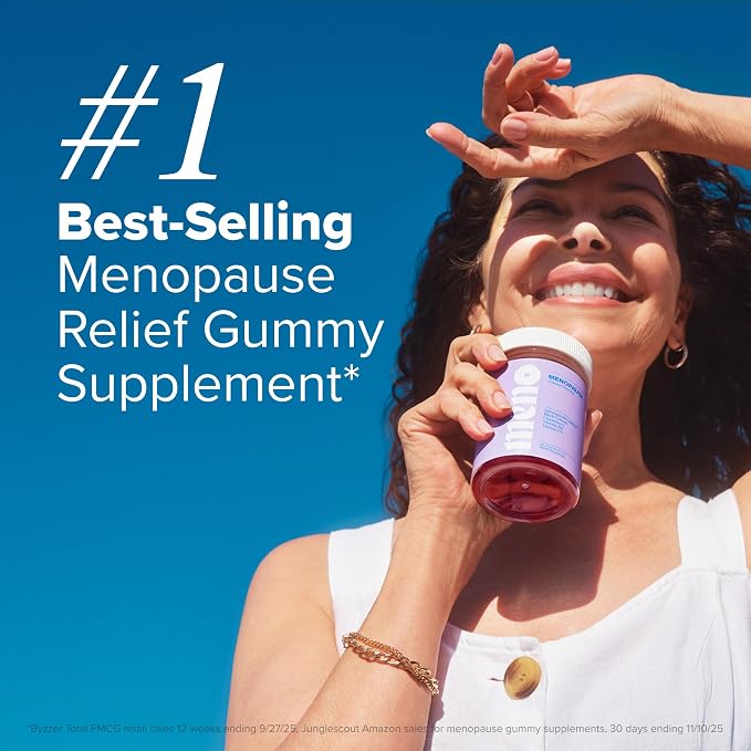 O Positiv MENO Gummies for Menopause, 30 Servings (Pack of 3) - Hormone-Free Supplements for Women with Black Cohosh & Ashwagandha KSM-66 - Helps Alleviate Hot Flashes, Night Sweats, & Mood Swings