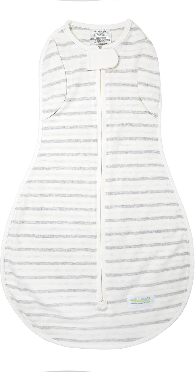 Woombie Convertible Baby Swaddle Blanket, Converts to Wearable Blanket for Babies Up to 6 Months, Twilight Stripes, 14-19 lbs