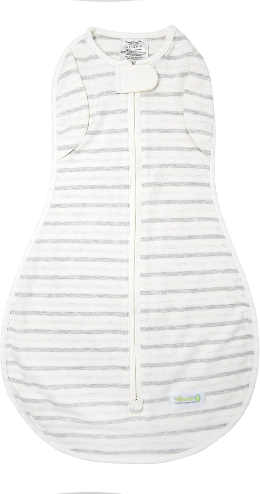 Woombie Convertible Baby Swaddle Blanket, Converts to Wearable Blanket for Babies Up to 6 Months, Twilight Stripes, 14-19 lbs