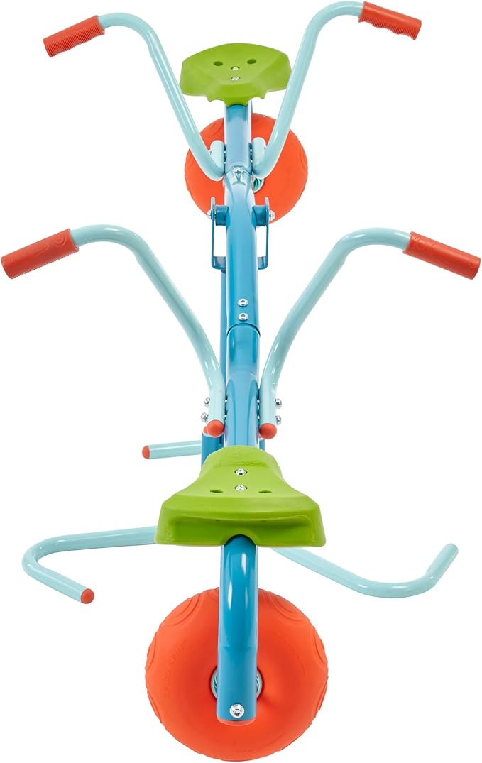 TP Toys Spiro Spin Seesaw | Sit and Spin Teeter Totter with 360 Spin and Bounce Wheel | Kids Outdoor Play Equipment for Backyard, Playground, or Indoor Fun | Boys and Girls Ages 3-8