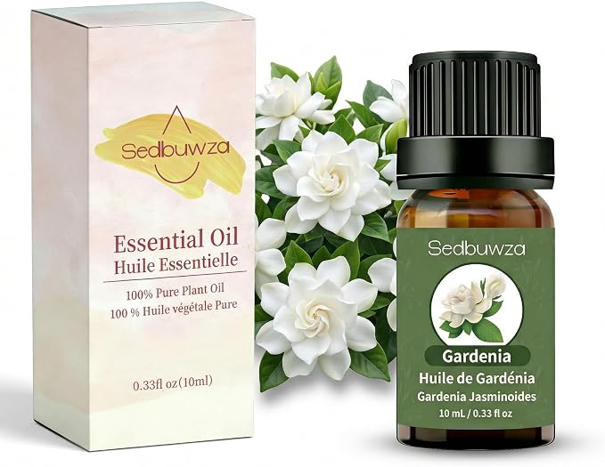 Sedbuwza Gardenia Essential Oil, Pure Organic Gardenia Fragrance Oil for Diffuser, Humidifier, Soap, Candle, Perfume