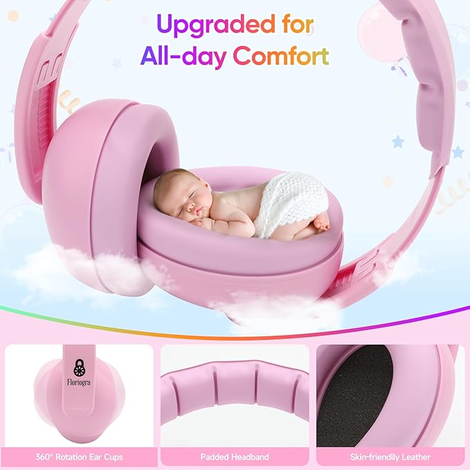 Floriogra Baby Headphones for Noise - Upgraded Ear Muffs Noise Protection - Noise Cancelling Headphones - Ear Protection for 3 Months to 2 Years, Normal