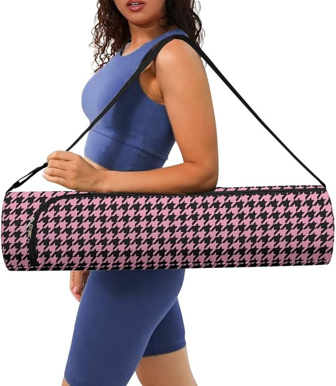 Yoga Mat Bag with Adjustable Shoulder Strap and Handle Zipper, 30in Wide x 6.3in Diameter for Yoga Mat Storage