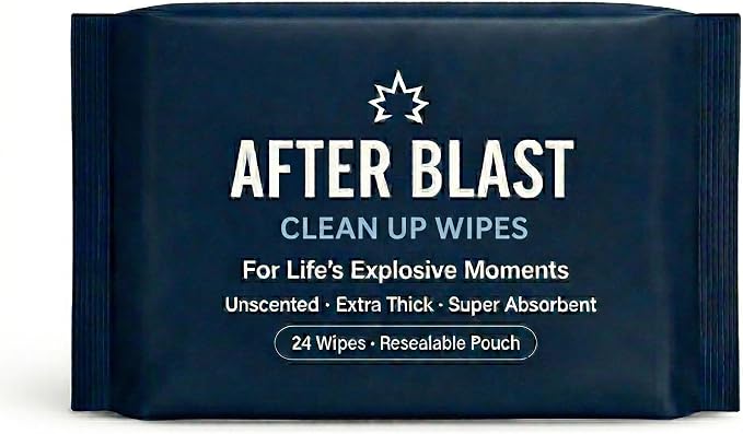 Post-Action Cleanup Wipes – Extra Large Ultra-Thick pH Balanced Unscented After Fun Wipes – Funny Useful Bachelor Gag Gift – Nightstand & Travel Ready – Gifts for Him or Her