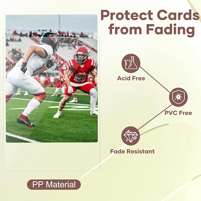5000 Counts Card Sleeves, Clear Penny Sleeves for Trading Cards, Baseball Card Sleeves, Soft Trading Cards Sleeve Fit for MTG, TCG, Baseball Cards, Football Cards, Game Cards
