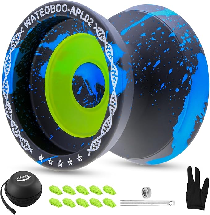 WATIEOBOO Professional Responsive Yoyo for Beginners & Adults - Durable, Extended Spin Time with Glove & 10 Replacement Strings