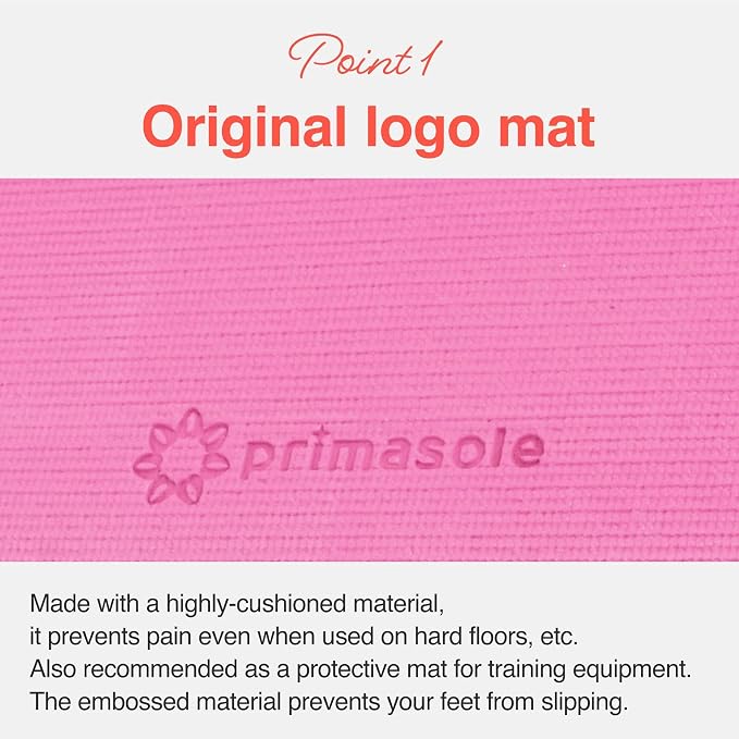 Primasole Yoga Mat with Carry Strap for Yoga Pilates Fitness and Floor Workout at Home and Gym Non-slip 9 colors