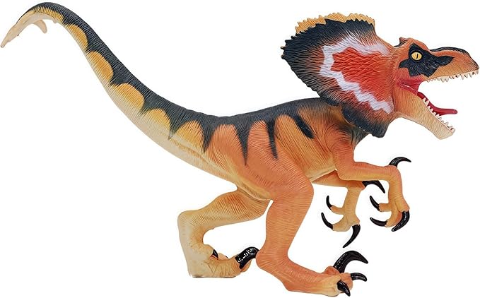 Gemini&Genius Dilophosaurus Dinosaur Toy, Realistic Action Figure, Gift, Stocking Stuffer, Birthday Cake Topper, Family Party Gifts, Room Decoration for Kids