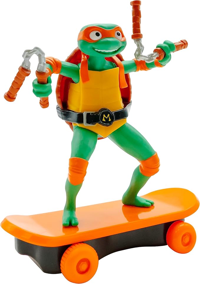 Teenage Mutant Ninja Turtles 5" Sewer Shredders Movie Edition Michelangelo Ages 3+ Shredding Action Figure