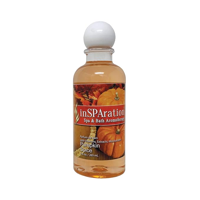 InSPAration 100HOLPPX Spa and Bath Aromatherapy Liquid, 9 oz, Holiday Pumpkin Pie