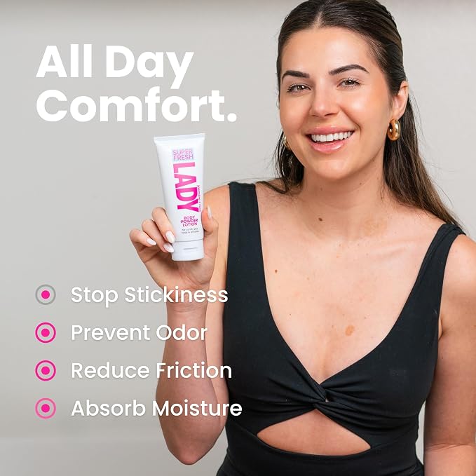 Body Powder Lotion and Deodorant for Women Aluminum Free Powder Cream for Privates Underboob Thighs and Skinfolds Jasmine Rose Scent Feminine Care 2 Pack 4 oz Tubes for Daily Freshness and Comfort