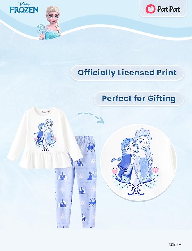 Disney Minnie Mouse Frozen Princess Marvel Toddler Girls Clothes Long Sleeve Sweatshirt + Leggings 2pcs Outfits Set 2-6Y