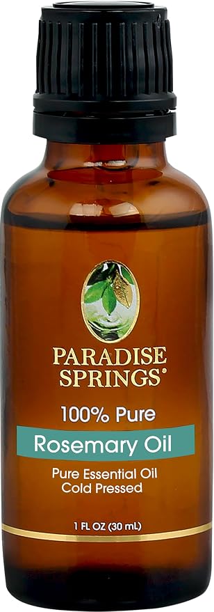 Paradise Springs Rosemary Essential Oil, 100% Pure and Natural Rosemary Essential Oil for Diffusers for Home Aromatherapy, Massage, Humidifiers, 1oz (30ml)