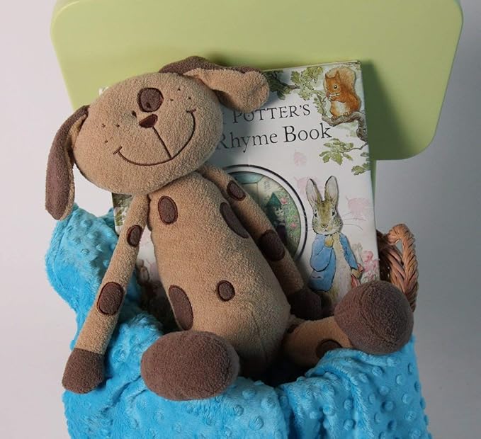 Plush Sitting Brown Peppered Puppy Dog, 15"