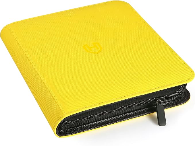 Card Binder 12 Pocket with Zipper, 816 Pockets Trading Card Holder Book, Premium PU Cover Zip Folder Binder, Side Loading Carrying Case Binder Album for TCG, MTG, Sports Cards, Game Cards