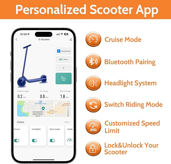 MAXSHOT Electric Scooter for Adults, 8.5/10/14" Tires, 19/22Mph, 350W/500W Motor, 21-28 Miles Range, Folding E-Scooter with Dual Suspension,APP(V1/SPRO/MAX/PRO/X1/X1PRO/PR)