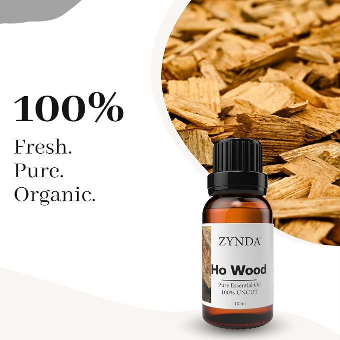 Ho Wood Essential Oil Pure and Natural, 100% Uncut Skin Oil & Massage Oil for Aromatherapy, Relaxation, and DIY – 10ml