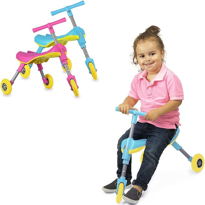 MEKBOK Fly Bike Foldable Indoor/Outdoor Toddlers Glide Tricycle - Blue