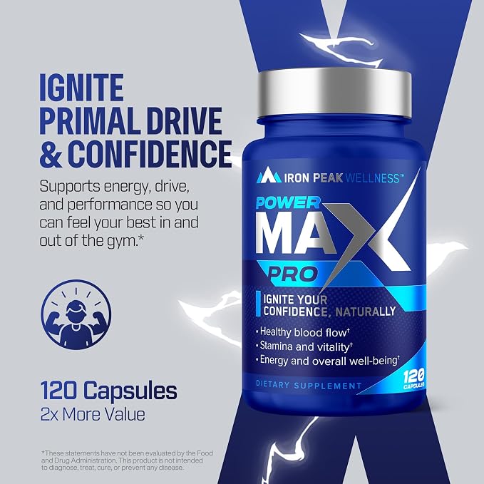 Testosterone Booster Pills for Men - Male Enhancing Supplement - Fast Acting Blood Flow, Muscle Growth, Strength, Energy, Libido, Endurance, Workout - Natural Performance Test Boost - 60 Day Serving