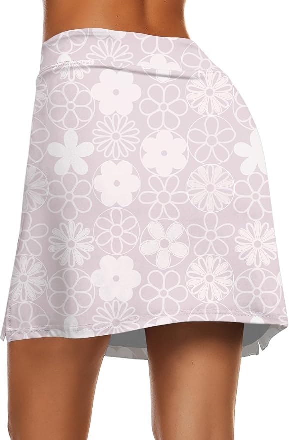Ekouaer Women's Active Performance Skort Lightweight Skirt for Golf Tennis | Built-in Shorts, A Line, High Waisted, Tummy Control, Pickleball, Running, Workout, Sports, Skorts for Woman