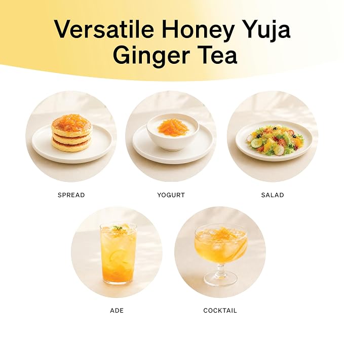 Damtuh Korean Honey Citron Ginger Tea, 2.2 lb Large Jar – Yuzu Ginger Marmalade Tea Base for Hot or Iced Drinks, Spread & Desserts