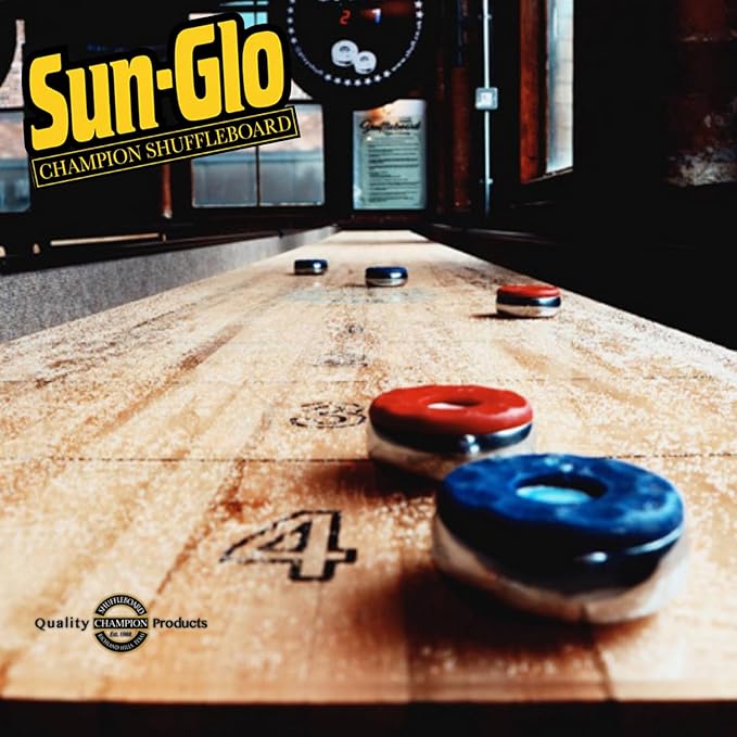 Sun-Glo Shuffleboard Powder Speed #6 (Medium Speed) – Slow Speed for Small Tables (9-12 Ft) & Beginners – 16 oz Shaker Can (2-Pack)
