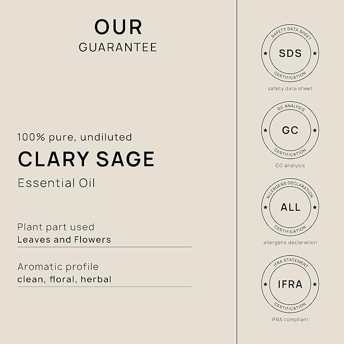 VINEVIDA Clary Sage Essential Oil - Gallon Undiluted - Bulk for Soap Making & Candle Scents - 8 lbs