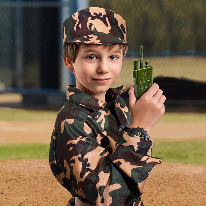 Army Costume for Boys, Halloween Costumes for Kids, Military Costumes with Accessories