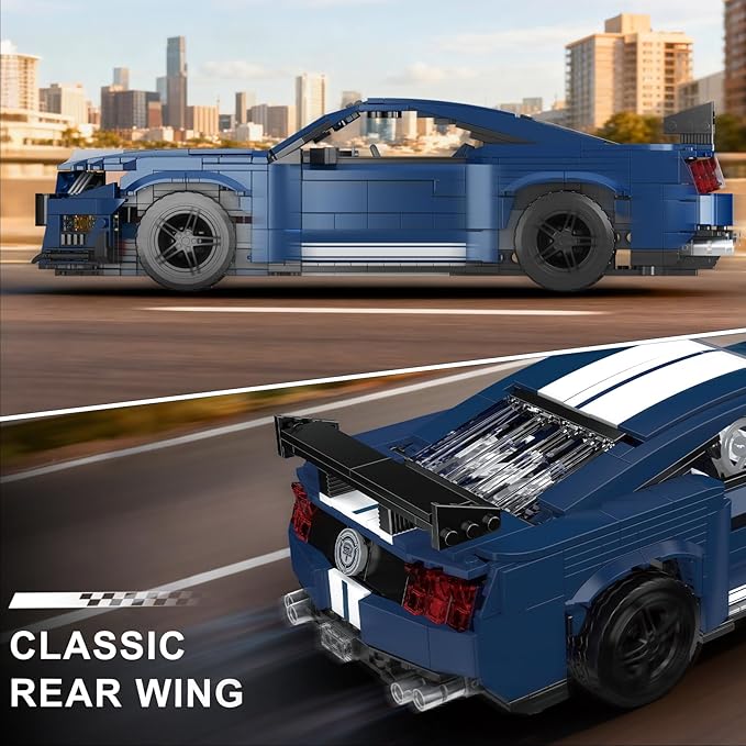 Mould King 10208 Sports Car Building Block Kits, MOC Supercar Racing Car Model Building Sets, Gift for Age 14+/Adults Collections Enthusiasts (1556+ Pieces, Static Version)