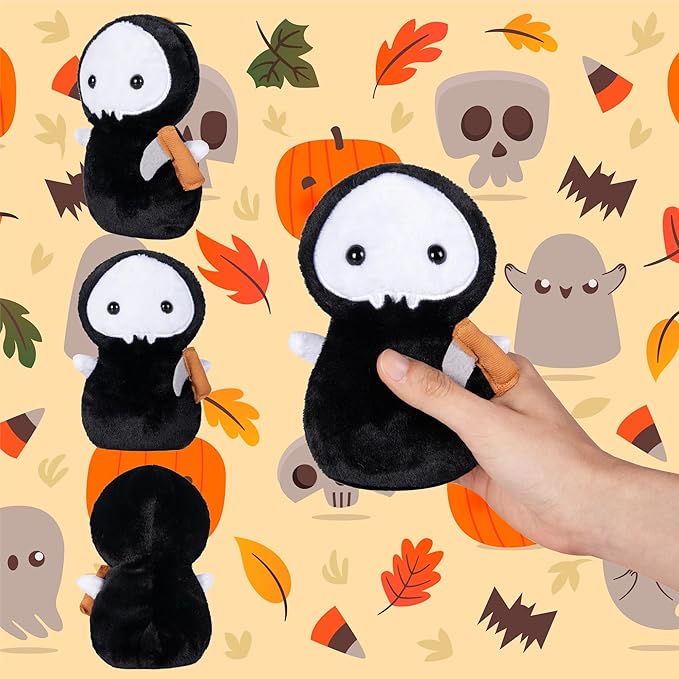 My OLi Halloween Plush Toys Set - Bat Mummy Ghost & Pumpkin - Polyester Spooky Decor for Home Party for Kids