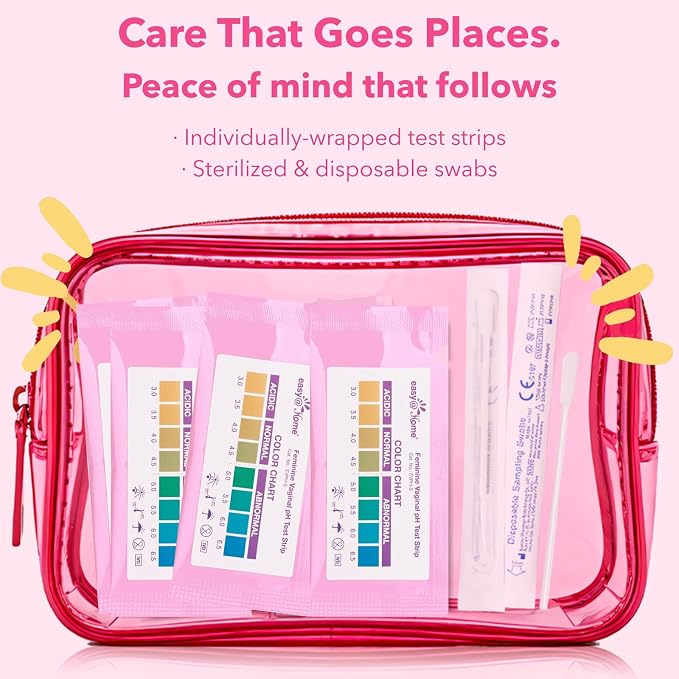Easy@Home Vaginal pH Test -10 Strips | BV Test Kit at Home for Women | Yeast Infection Test + pH Balance for Women
