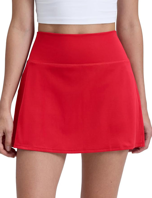 CRZ YOGA Butterluxe High Waisted Tennis Skirts | Built-in Shorts with Pockets, Extremely Soft, Casual, A Line, Stretchy, Mini, Skort for Women