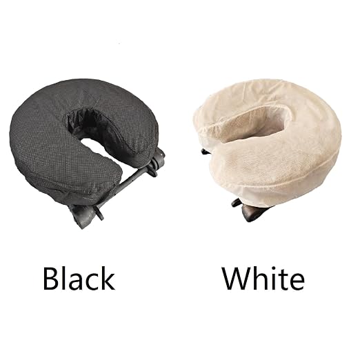 ZMDREAM Pack of 75 Headrest Covers Fitted Disposable Massage Face Rest Cradle Covers White & Black