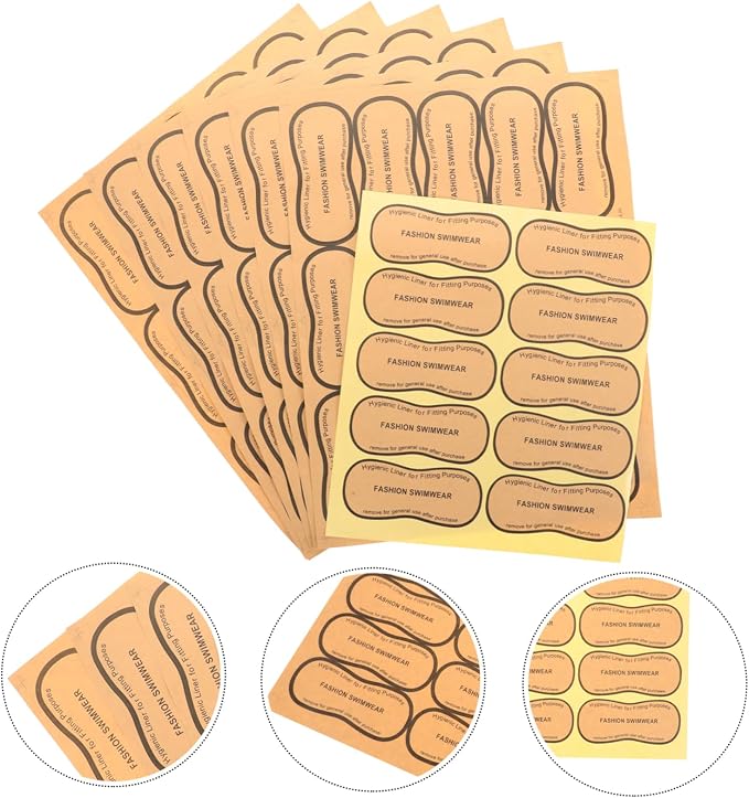 Protective Sticker for Lingerie Swimwear Protective Sticker Adhesive Decal Underpants Decal (100pcs)