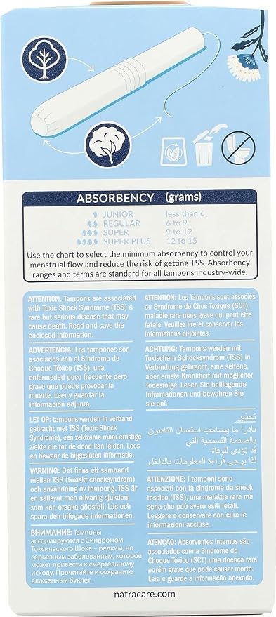 Natracare Tampons Reg With Applictr 16 ct (Multi-Pack of 12 boxes, 192 Total)