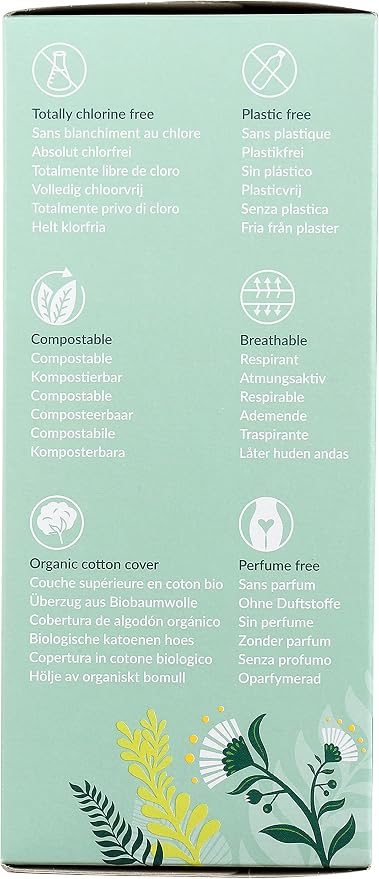 Natracare Natural Organic Thong Style Panty Liners, Made with Certified Organic Cotton, Ecologically Certified Cellulose Pulp and Plant Starch (2 Pack, 30 Liners Total)