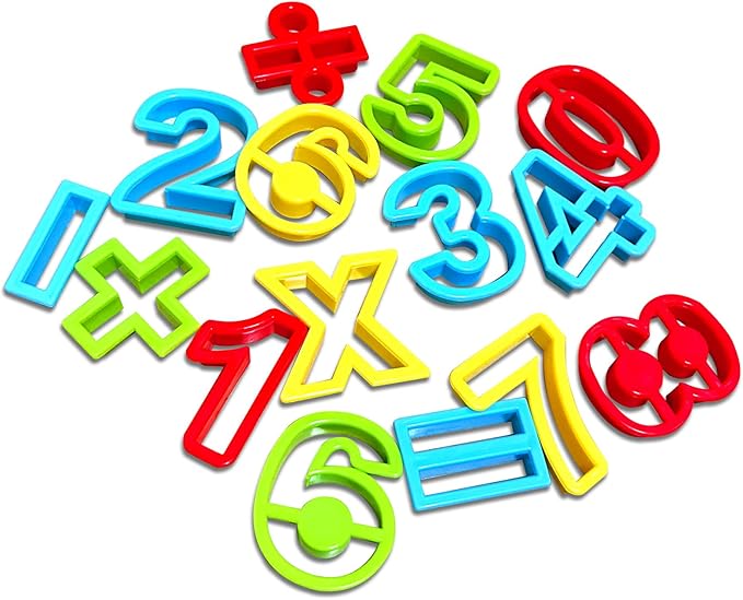 Numbers Dough Cutter Kit, Assorted Colors