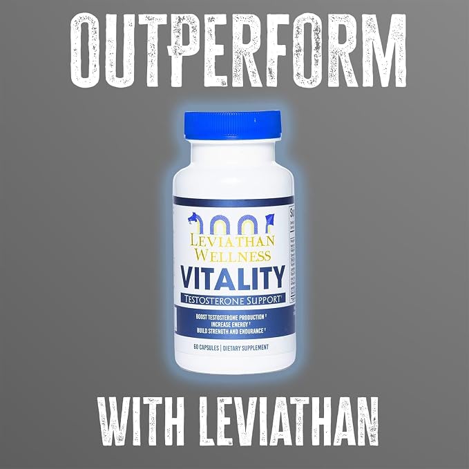 Vitality – Testosterone Support Formula | Fenugreek (500 mg), Fadogia Agrestis (300 mg), Shilajit, Tongkat Ali, Ginger, Ashwagandha | 60 Capsules, 30 Servings | Made in the USA