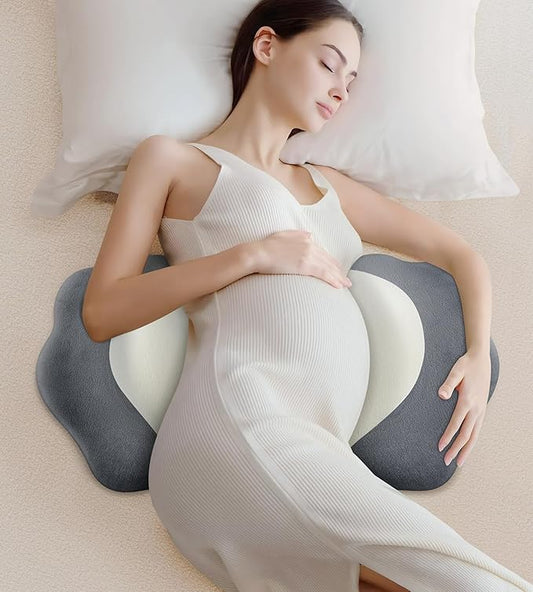 Pregnancy Pillows for Sleeping, Memory Foam Maternity Pillow Support for Back Belly HIPS, Adjustable Travel Wedge Pillow for Pregnant Women, Side Spleeping Pregnant Pillows with Velvet Cover