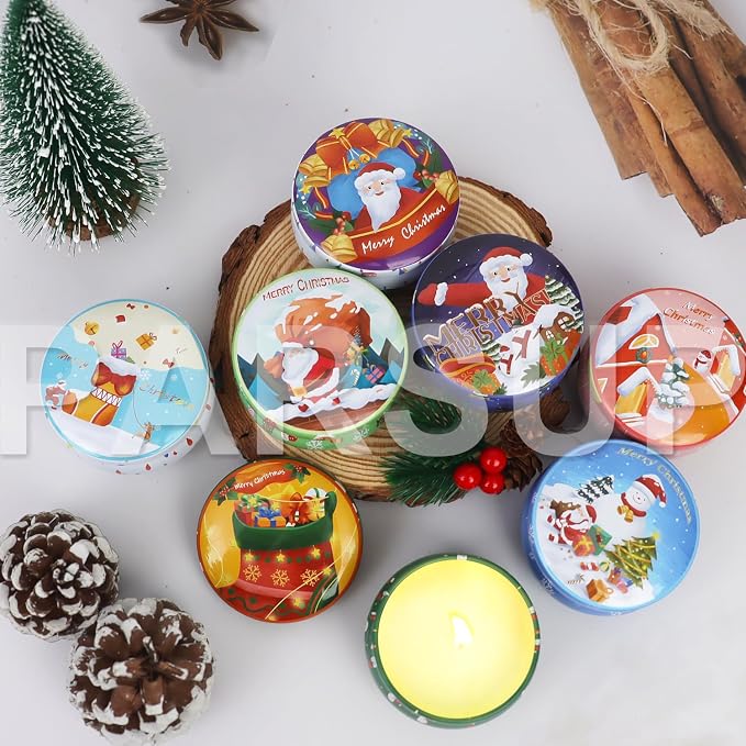 12 Pack Christmas Scented Candles, 2.5OZ Jar Candles, 12 Christmas Fragrances Scented Candle Set for Women, 12 Hour Burning Time, Candle Gift for Mom, Grandma, Teacher, Coworks