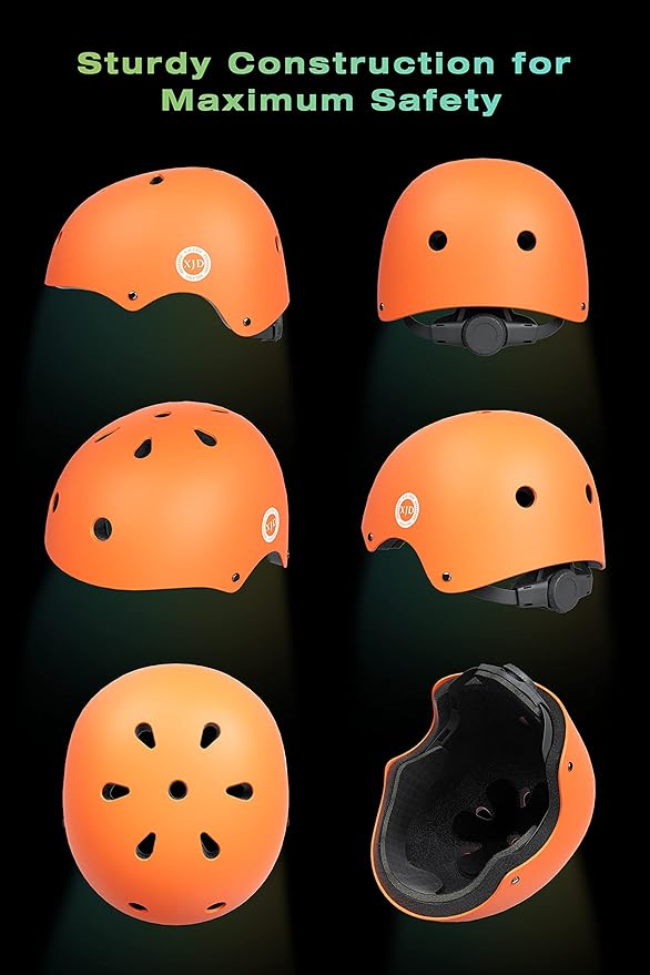 XJD Kids Bike Helmet,Multi-Sport Protective Gear Set for 3-5-8-14 Years Boys Girls with Knee and Elbow Pads Wrist Guards fit Roller Skates,Cycling,Skateboarding,Christmas Birthday Gifts for Kids