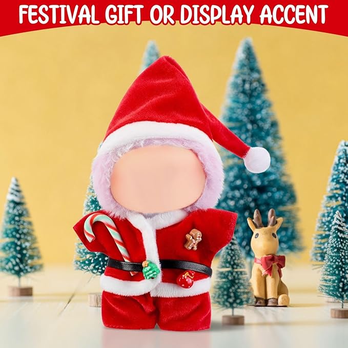 3 Pack Christmas 17cm Doll Clothes Set Cute Santa Stylish Outfit for Christmas Dressed up Doll Accessories (Not Included Dolls)