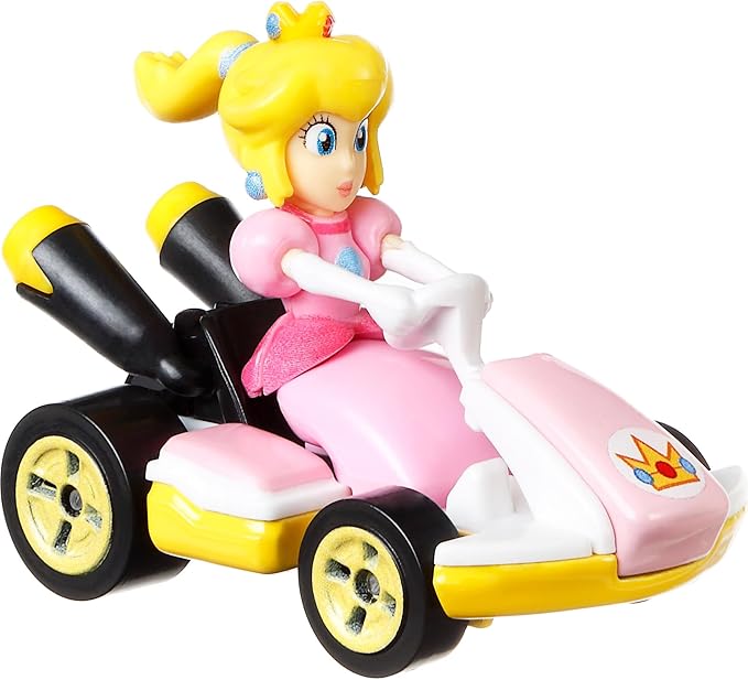 Hot Wheels GBG28 Mario Kart 1:64 Die-Cast Peach with Standard Kart Vehicle