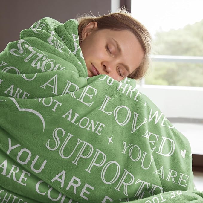 Get Well Soon Gifts for Women- Inspirational Gifts Blanket | Thinking of You Gift for Friend Sister Coworker, Feel Better After Surgery Present for Sick Women, 60'' x 50''