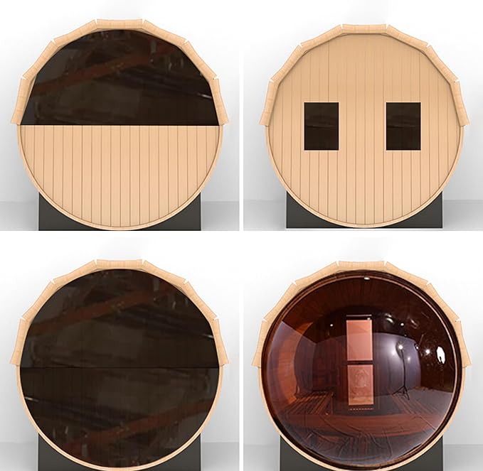 Customize 2-8 Outdoor Barrel Sauna Room,HARVIA 6KW Electric Stove or Wood Burning Stove Japanese Cedar Sauna Kit