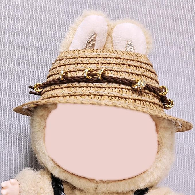 Clothes for Labubu, Handcrafted Set for 15cm/17cm Doll, Premium Doll Outfit with Accessories, 4 Piece Stylish Clothes for Labubu Accessories