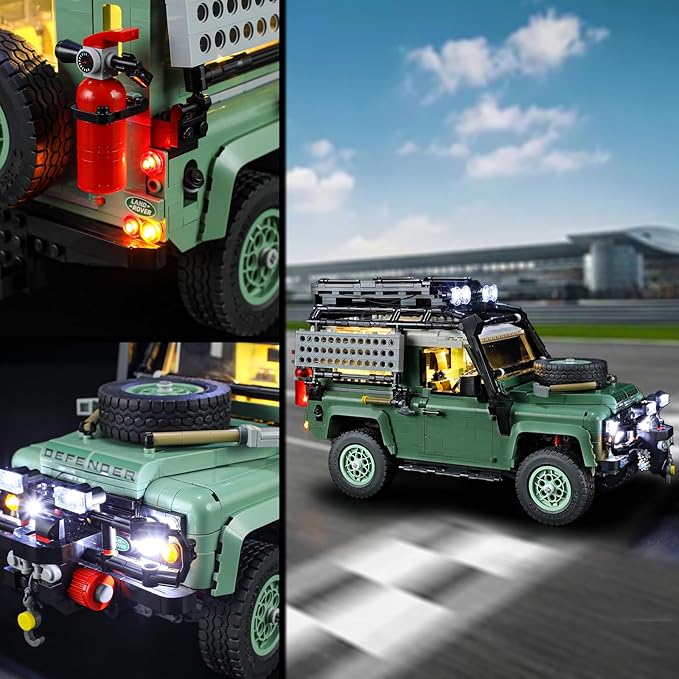 Vaodest Light for Lego 10317 Icons Land Rover Classic Defender 90 Set,Design and Configuration Compatible with Model 10317(Light Only, Not Building Block Kit)