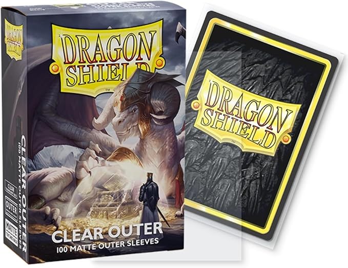 Dragon Shield | Matte Clear Outer Sleeves | 100 CT - Smooth & Tough Premium TCG Sleeves | Compatible with Pokemon, Flesh & Blood, One Piece & Magic The Gathering